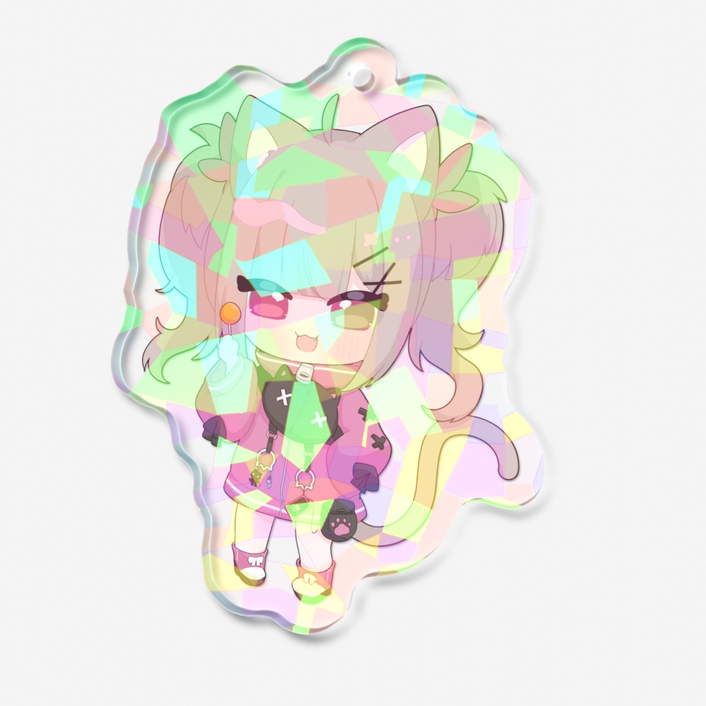 もしゅおホログラムキーホルダー