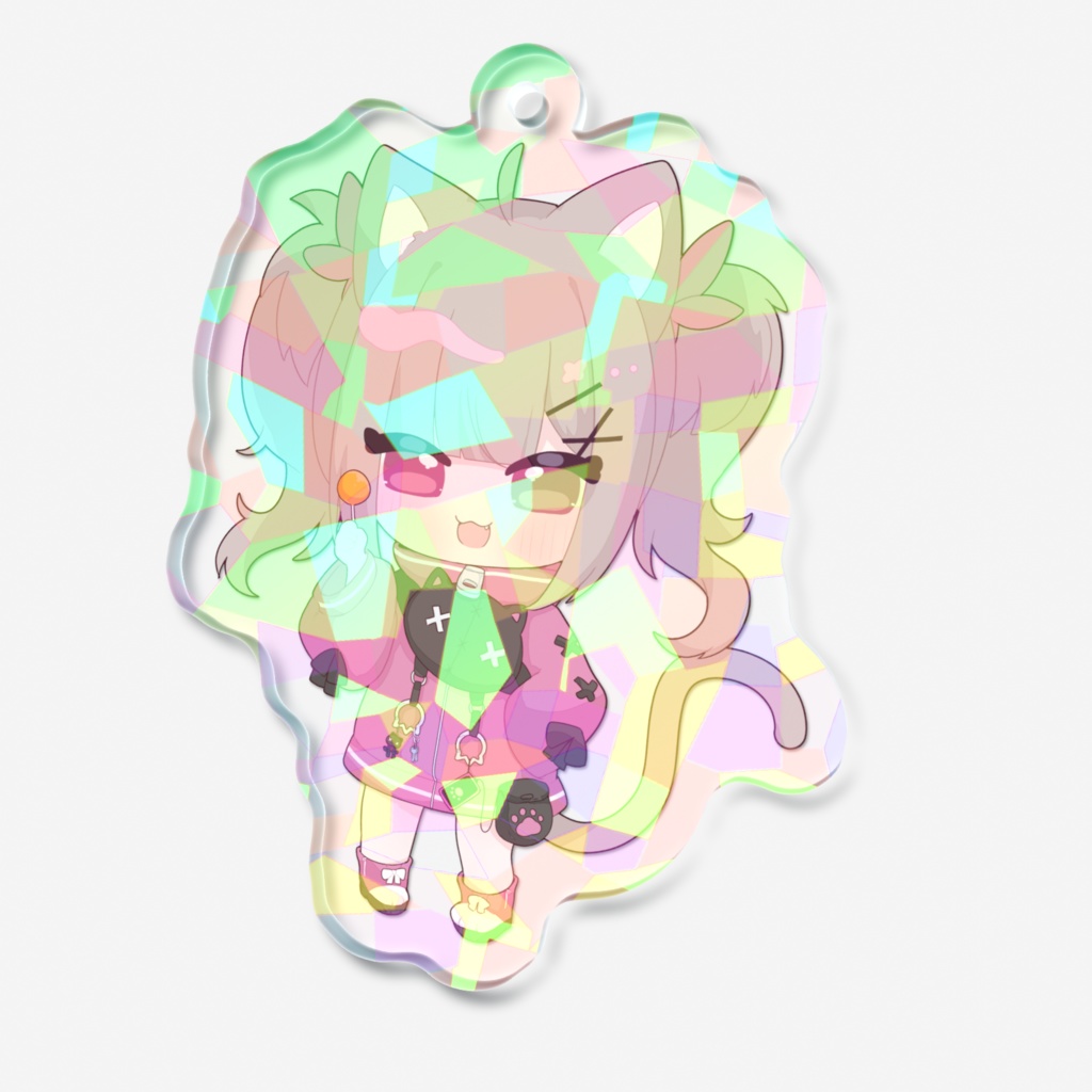 もしゅおホログラムアクリルキーホルダー