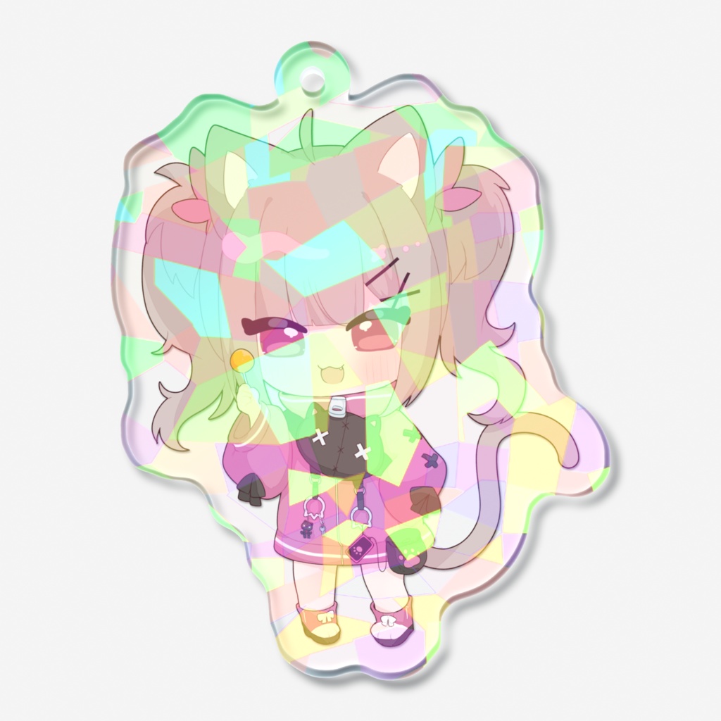 もしゅおホログラムアクリルキーホルダー