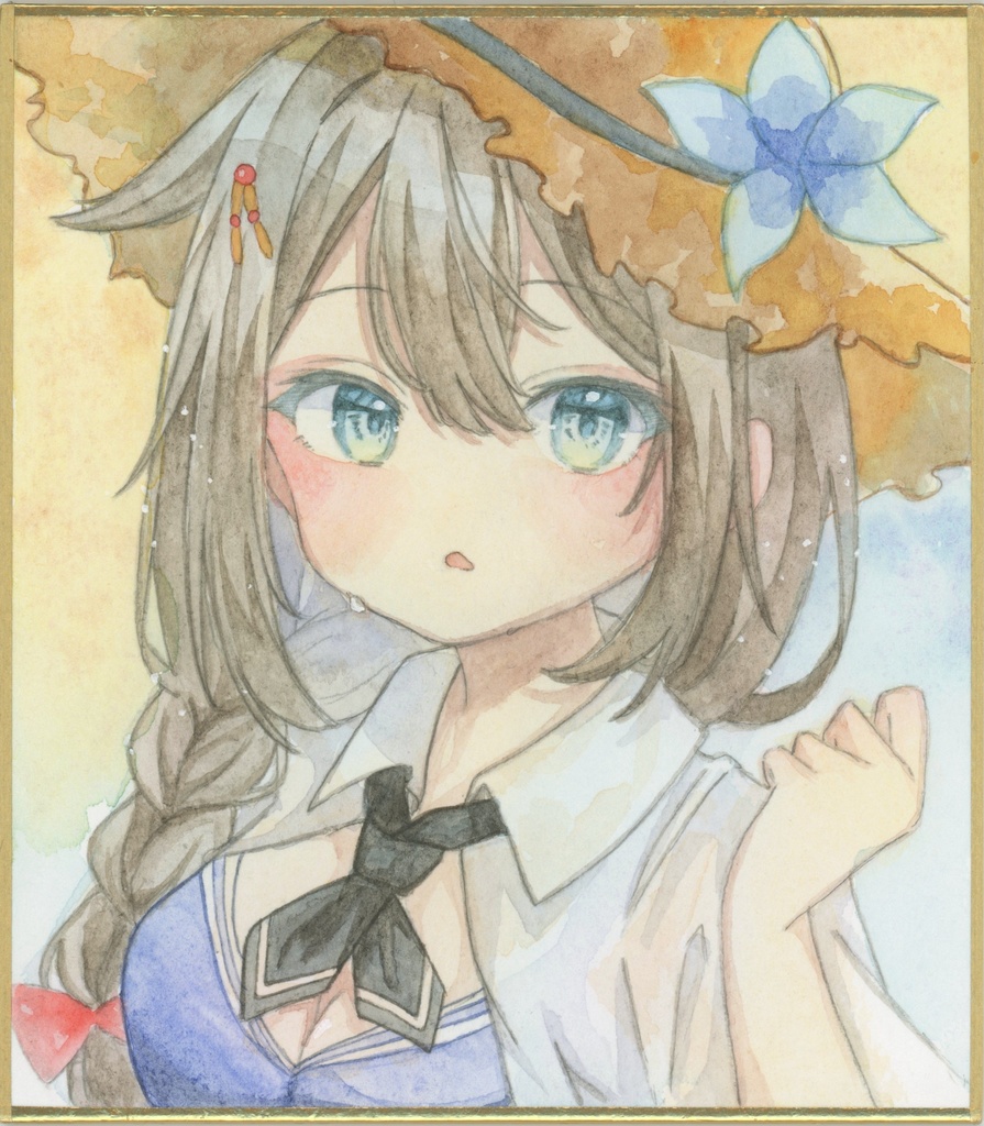 艦これ　時雨改三　水着　色紙　