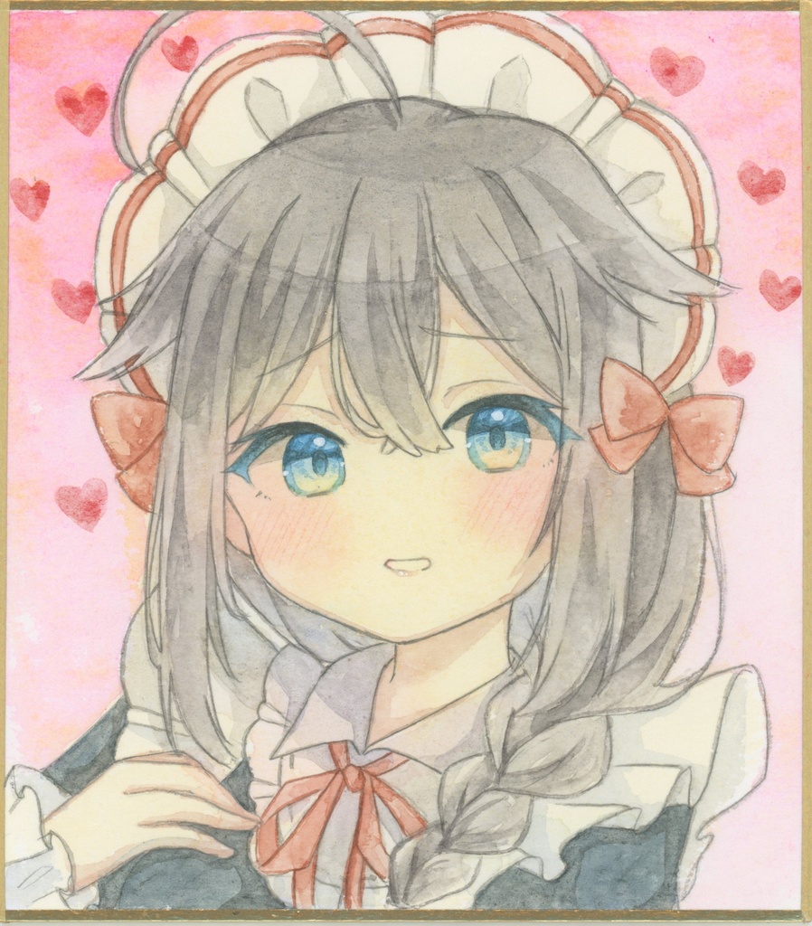 艦これ　時雨　メイド風　色紙