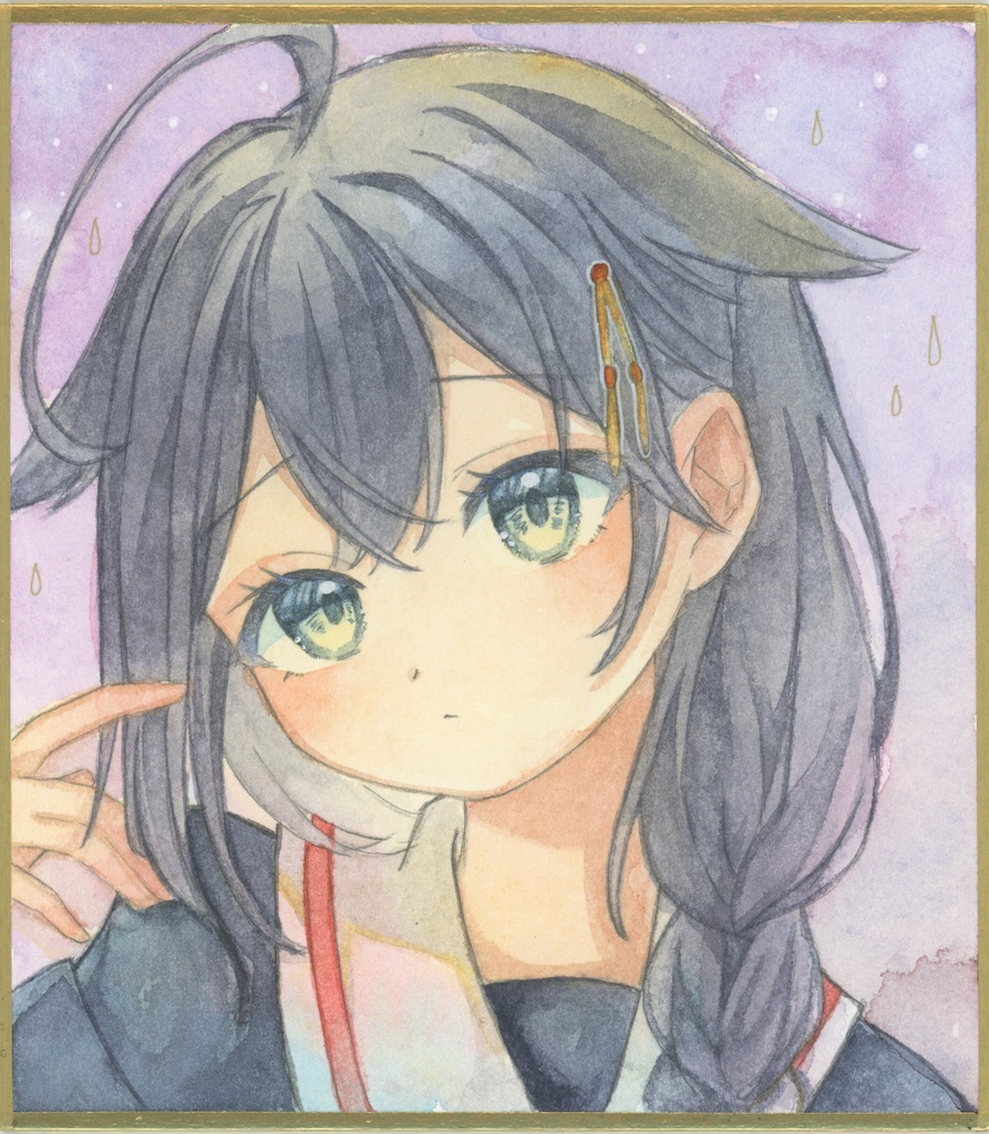 艦これ　時雨改二　色紙　［耳掛け］