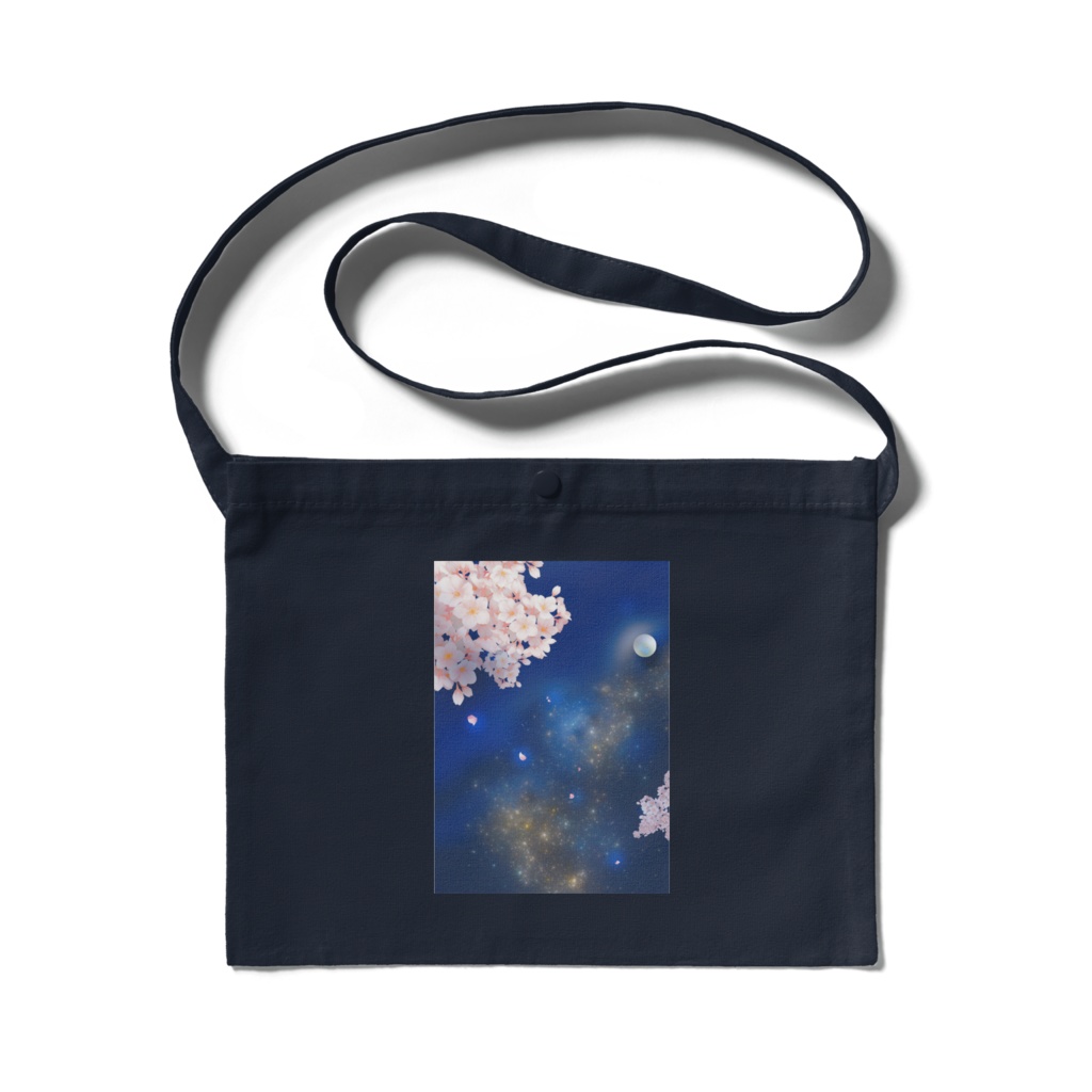 サコッシュ　月夜　桜