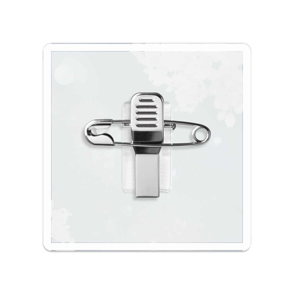 アクリルバッジ 月夜 桜