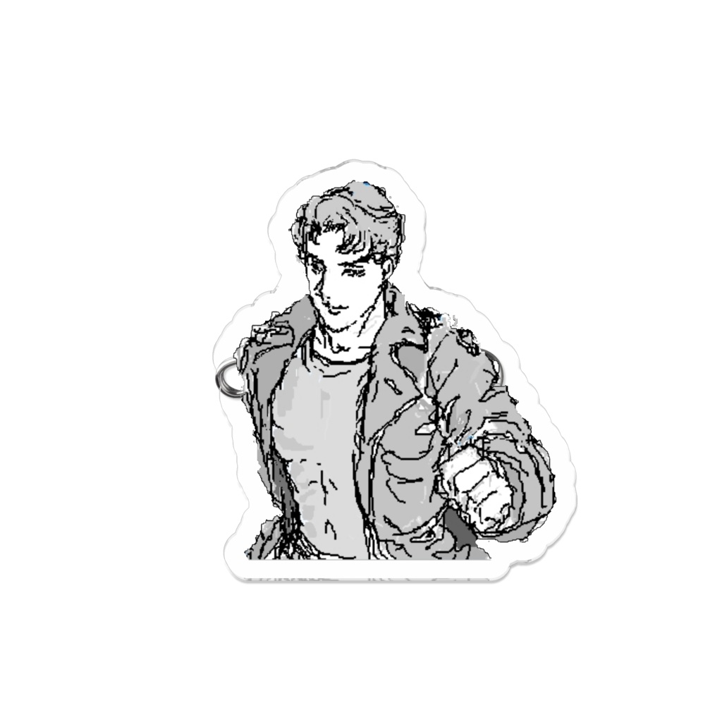 アクリルバッジ 青年