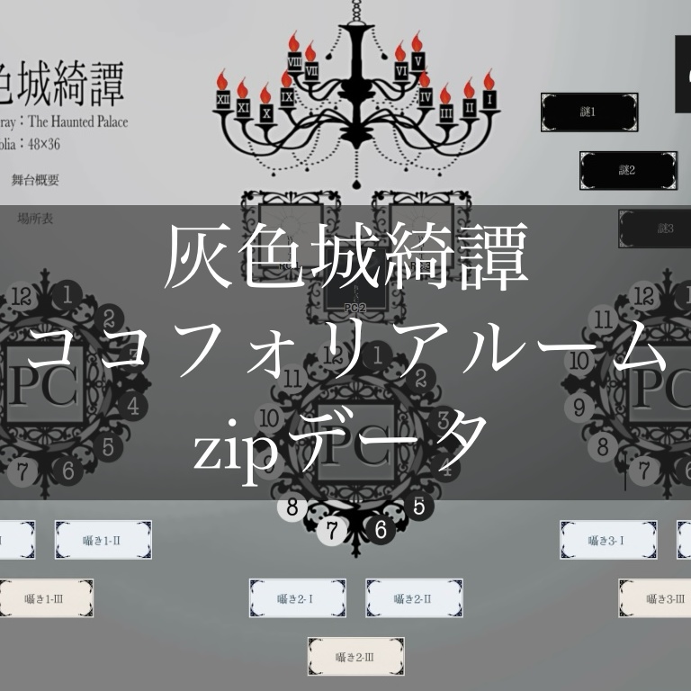 【無料/投げ銭】灰色城綺譚ココフォリアルームzip