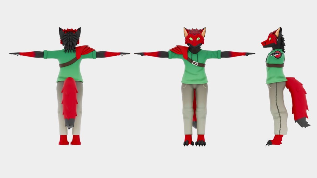 Low Poly Vrchat Anime-Character