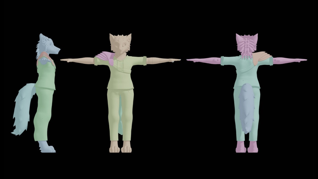 Low Poly Vrchat Anime-Character