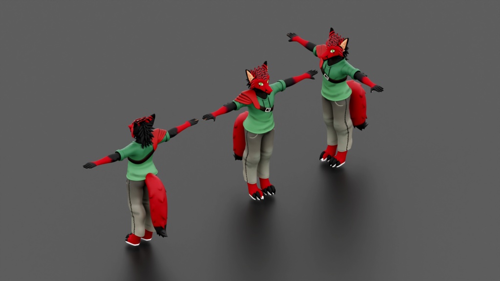 Low Poly Vrchat Anime-Character