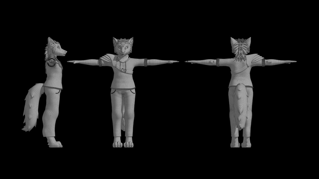 Low Poly Vrchat Anime-Character