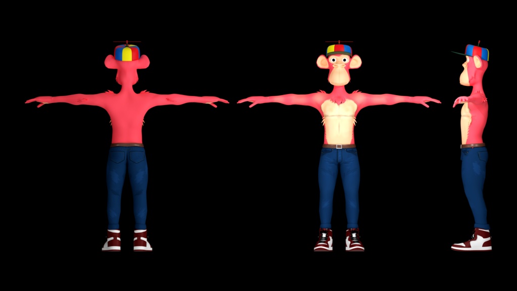 Low Poly Vrchat Monkey Man Avatar