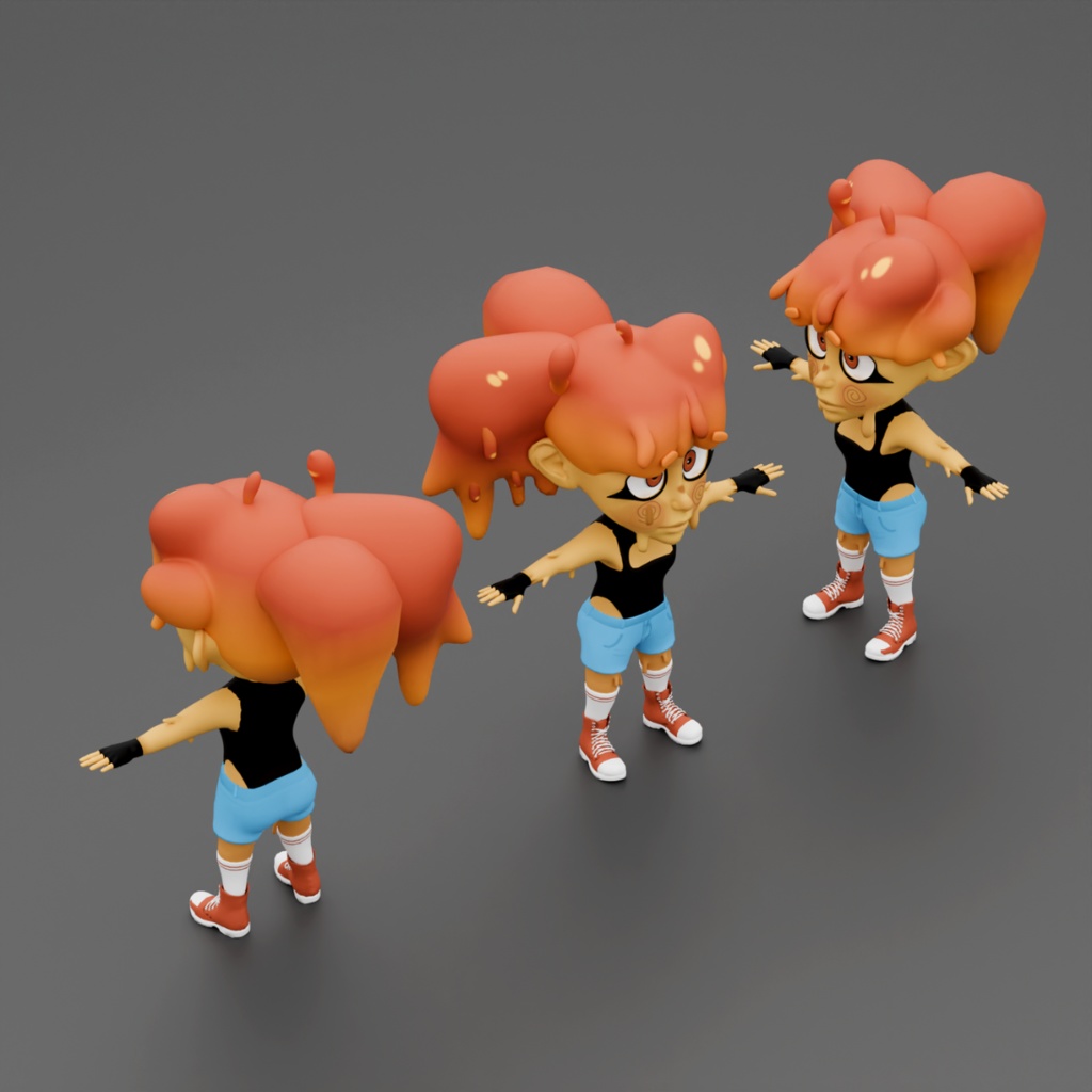 Lowpoly Mutant Girl Game Ready Character