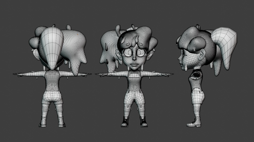 Lowpoly Mutant Girl Game Ready Character
