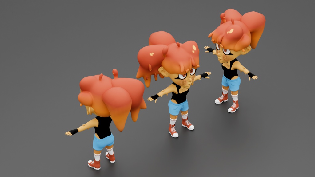 Lowpoly Mutant Girl Game Ready Character