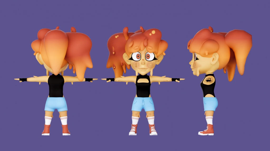 Lowpoly Mutant Girl Game Ready Character