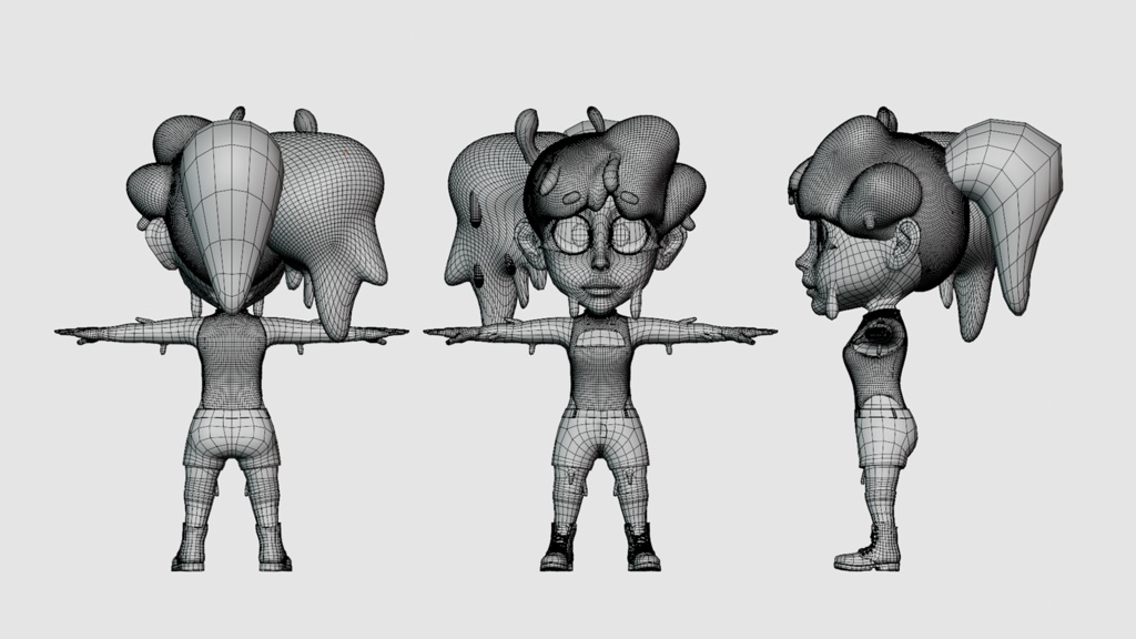 Lowpoly Mutant Girl Game Ready Character