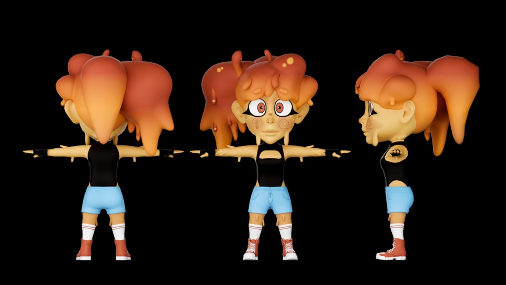 Lowpoly Mutant Girl Game Ready Character
