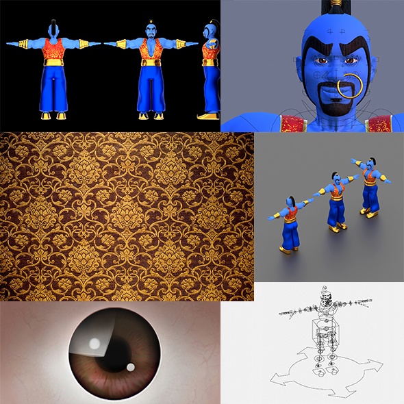 Lowpoly Game Ready Genie Character