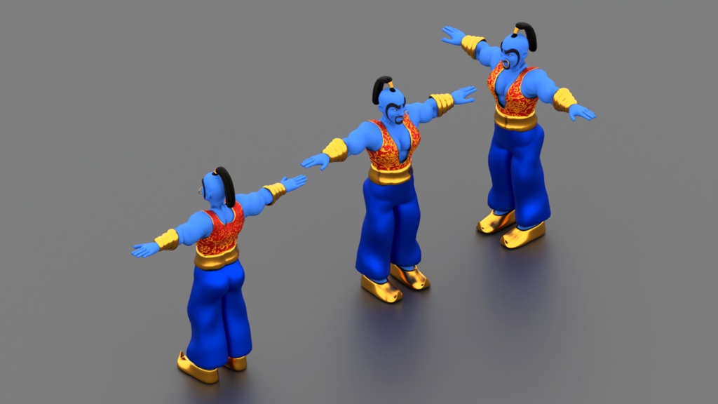 Lowpoly Game Ready Genie Character