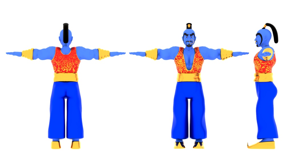 Lowpoly Game Ready Genie Character