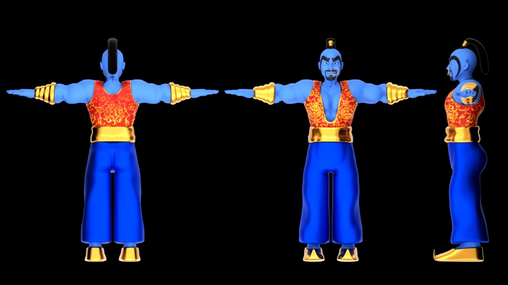 Lowpoly Game Ready Genie Character