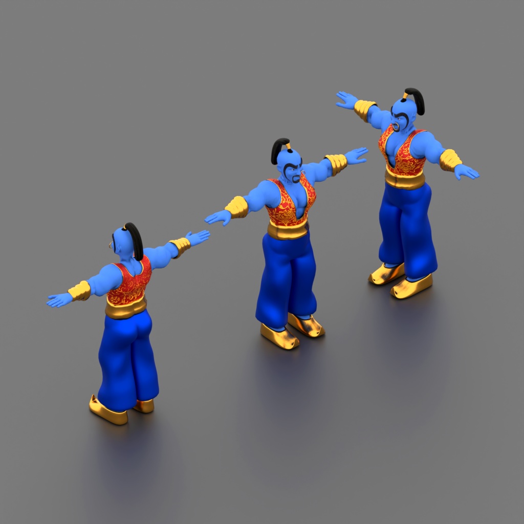 Lowpoly Game Ready Genie Character