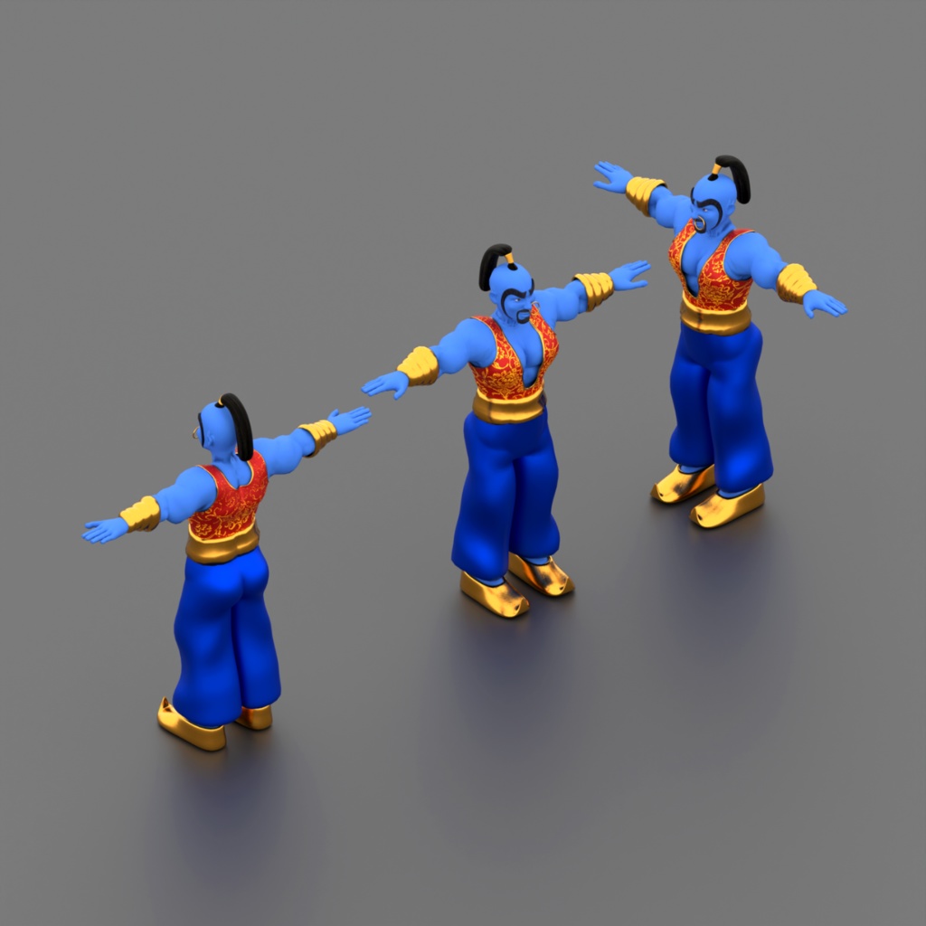 Lowpoly Game Ready Genie Character