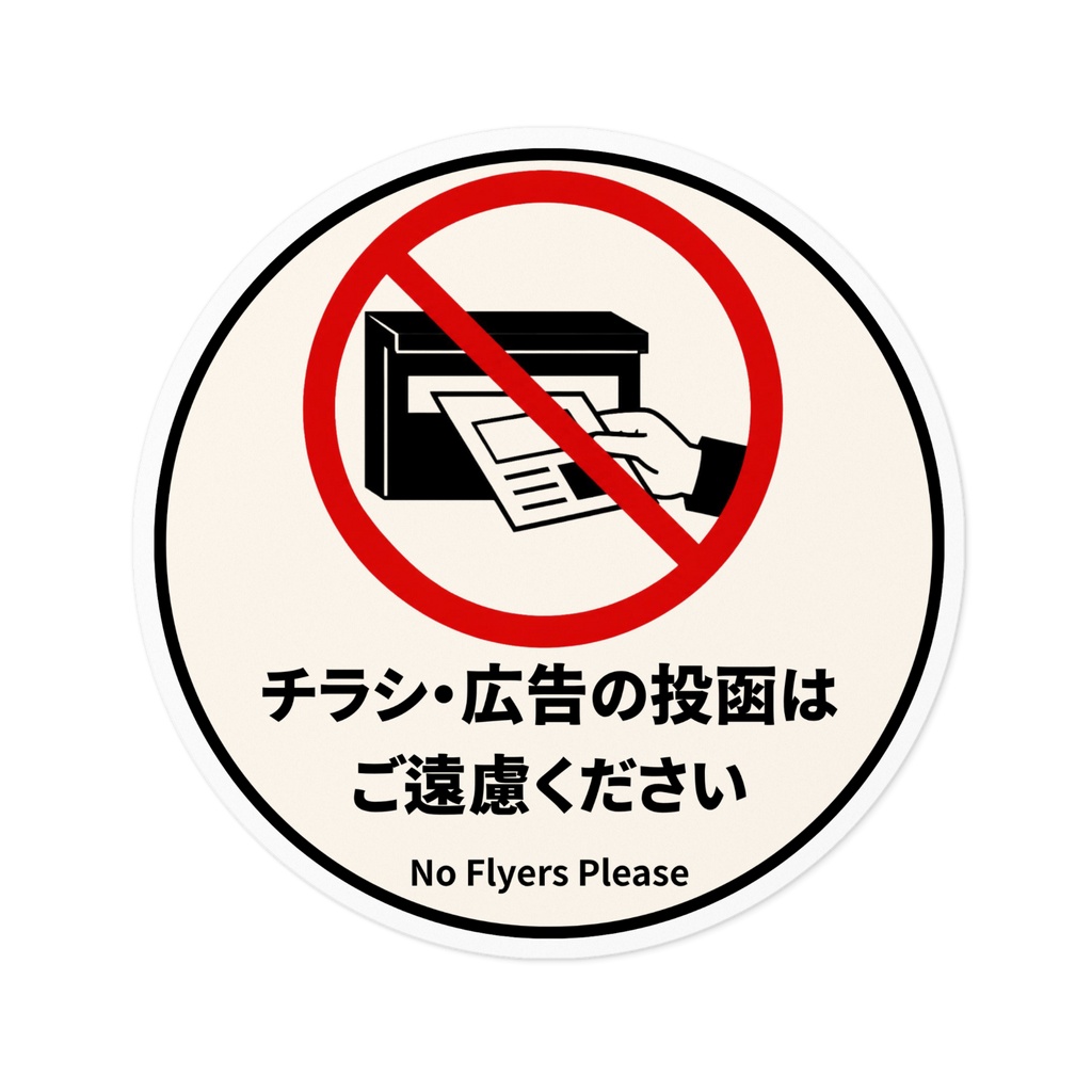 チラシ投函禁止ステッカー
