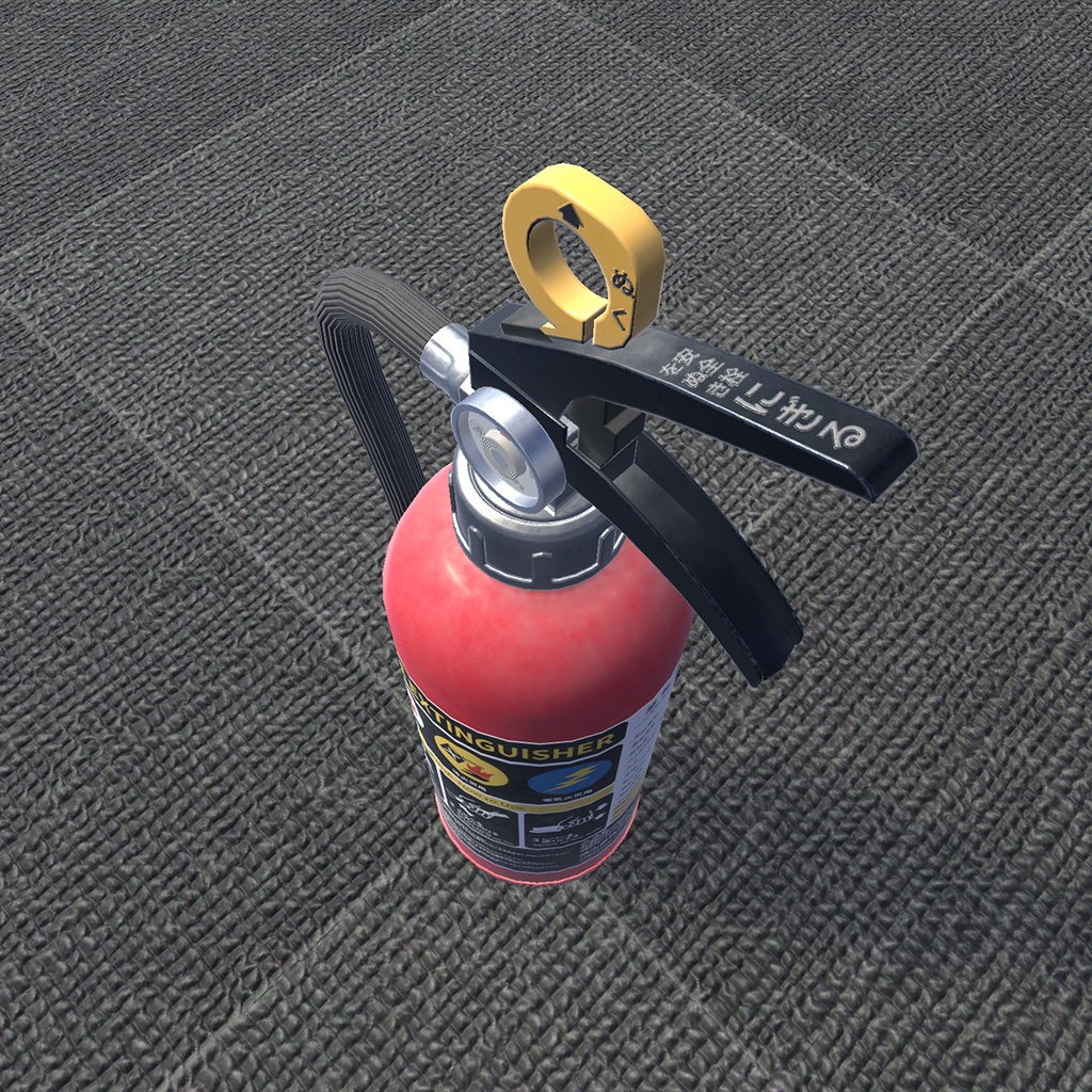 【3Dモデル】消火器(業務用)&消火器スタンドセット