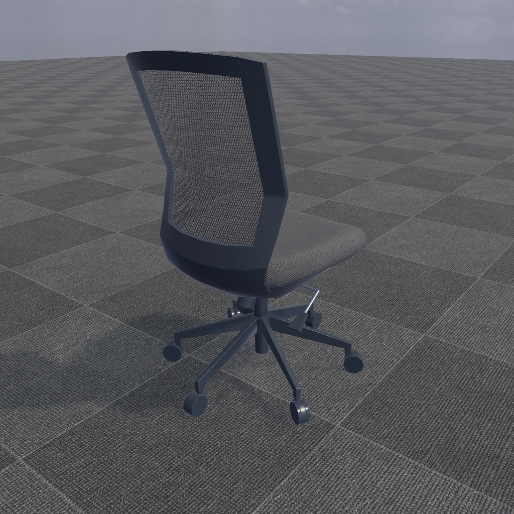 【3Dモデル】オフィスデスク&チェアーセット