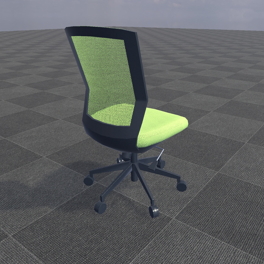 【3Dモデル】オフィスデスク&チェアーセット