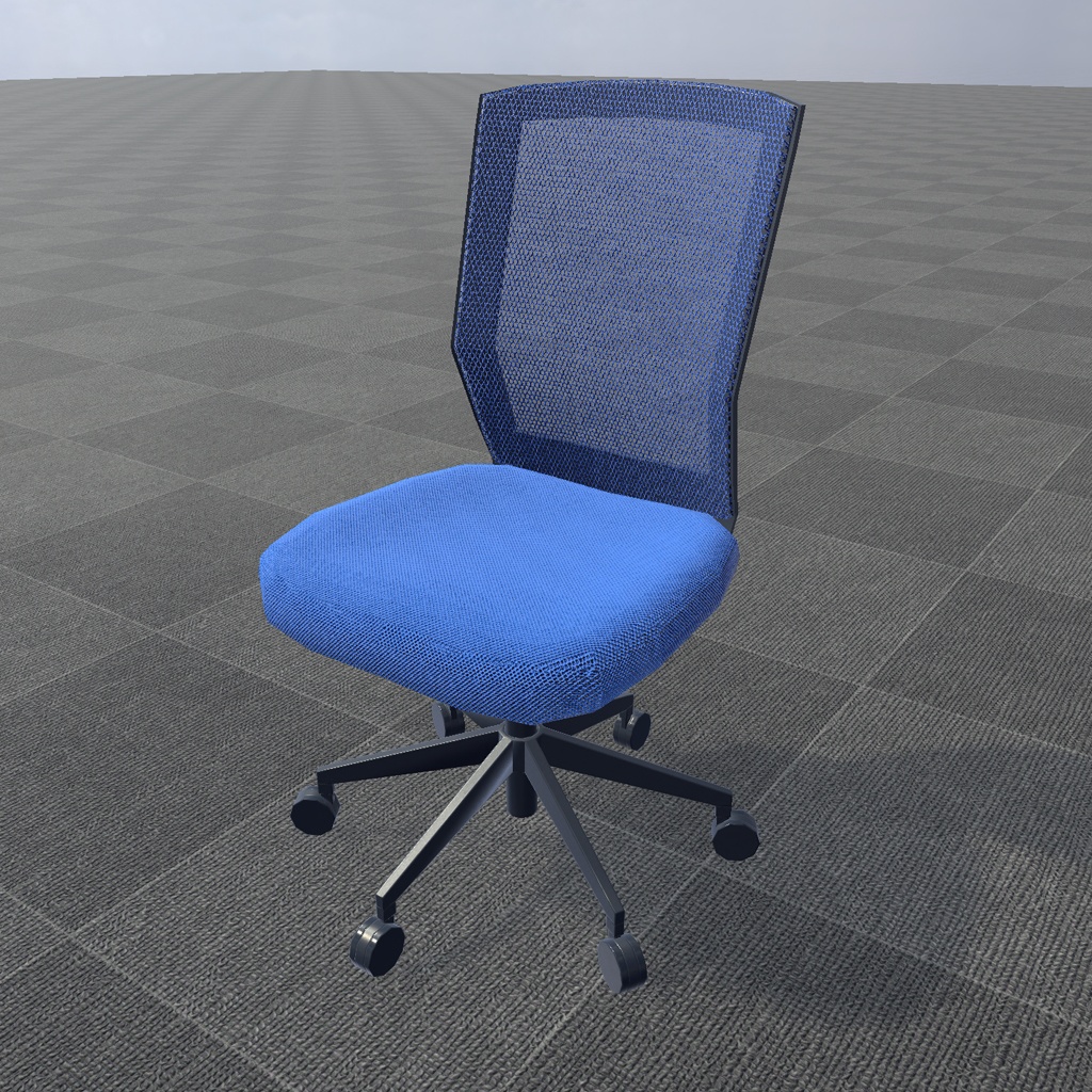 【3Dモデル】オフィスデスク&チェアーセット