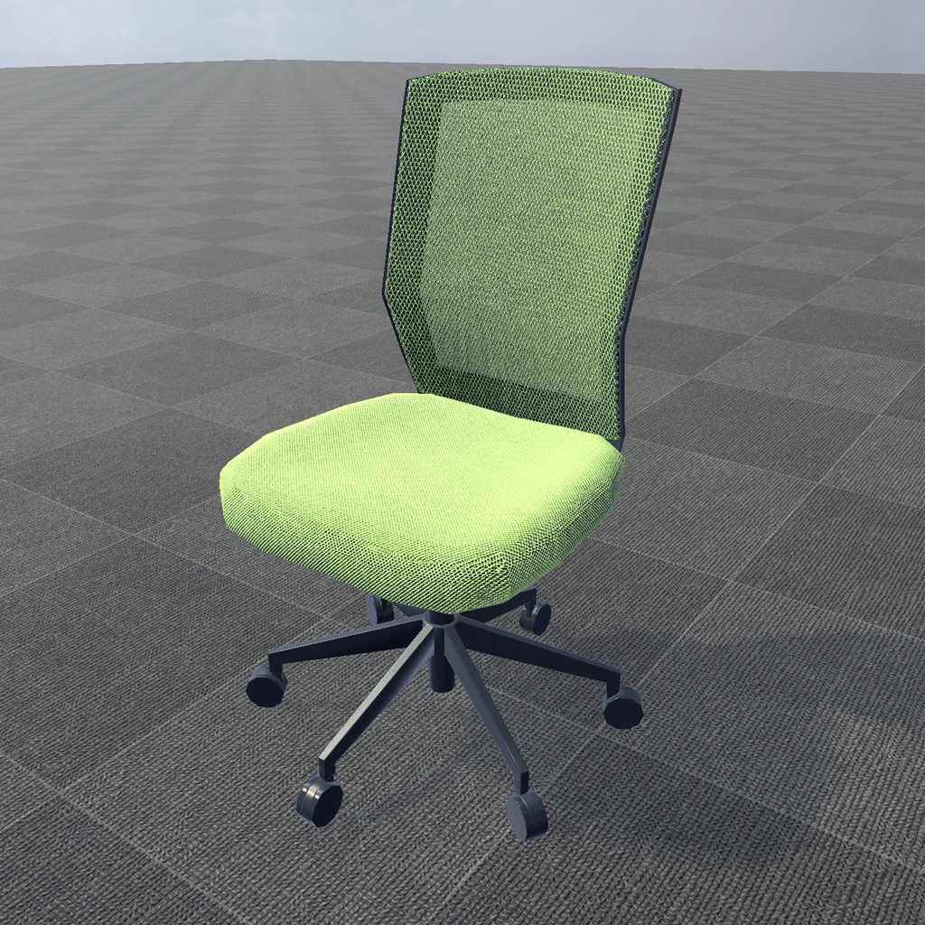 【3Dモデル】オフィスデスク&チェアーセット