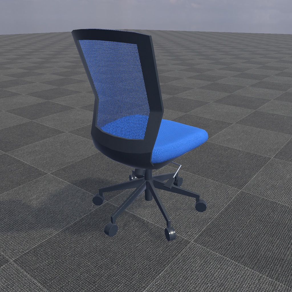 【3Dモデル】オフィスデスク&チェアーセット