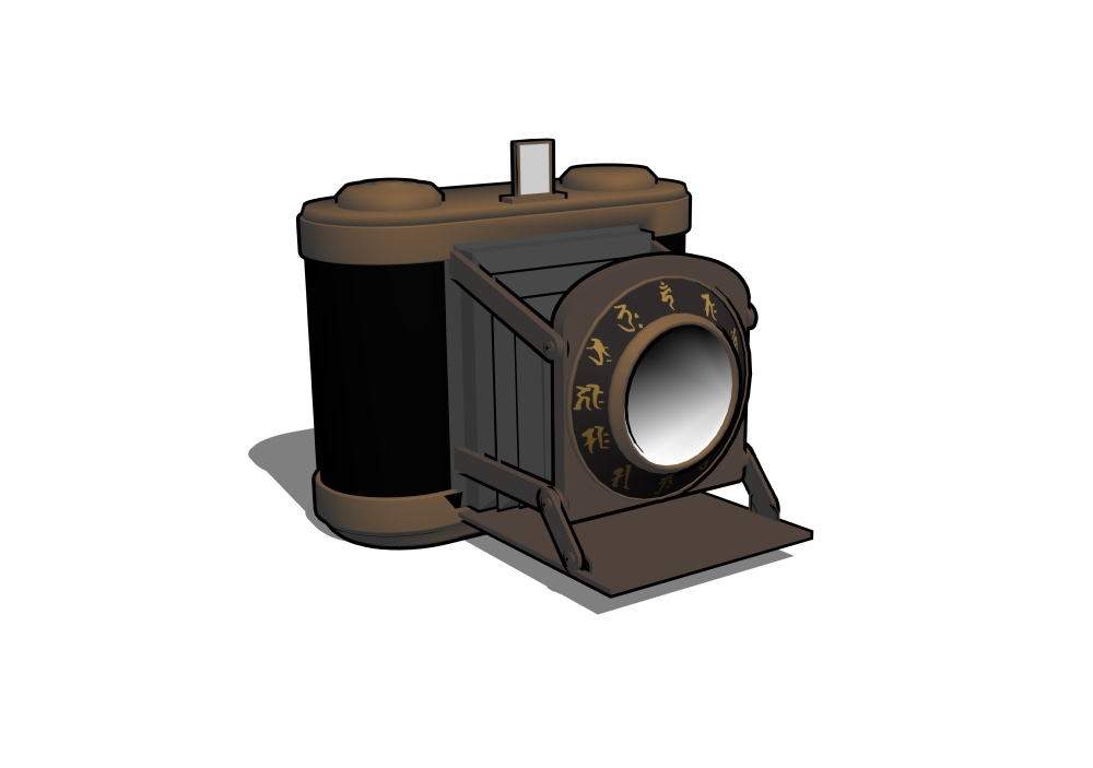 零紅い蝶2次創作用、射影機3D素材(CLIP STUDIO専用)