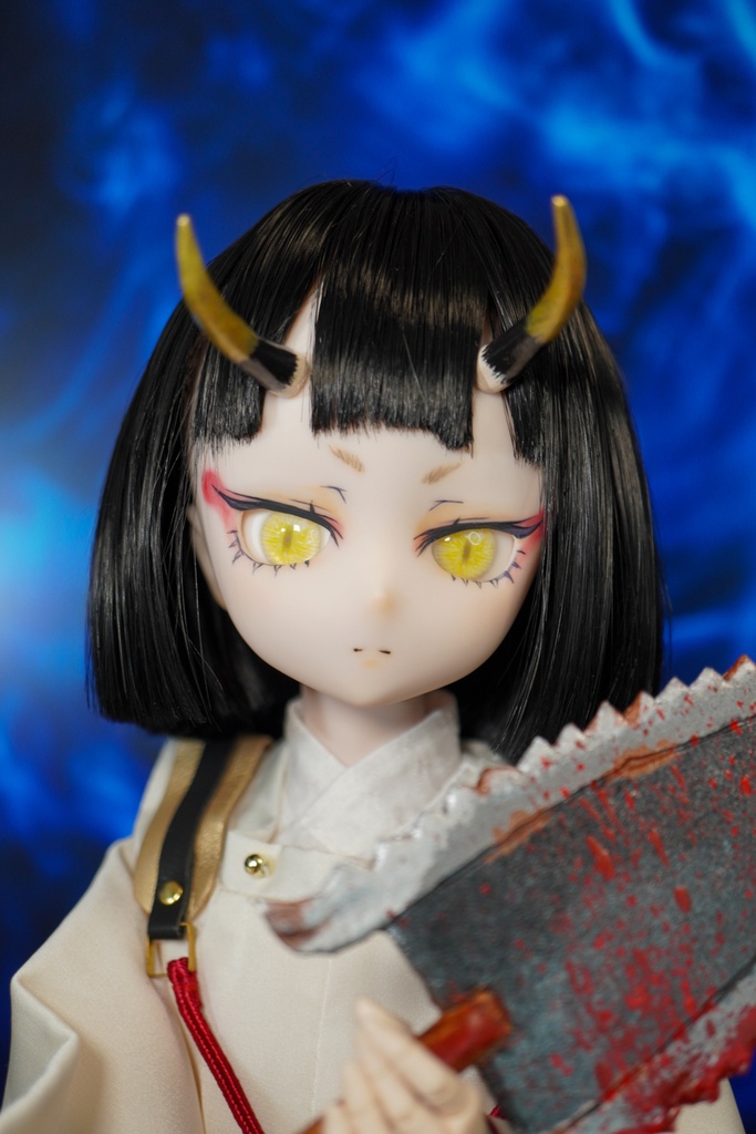 カスタムヘッド　DDH-28　SW肌　ソフビ盛り＋ウィッグ＋小物