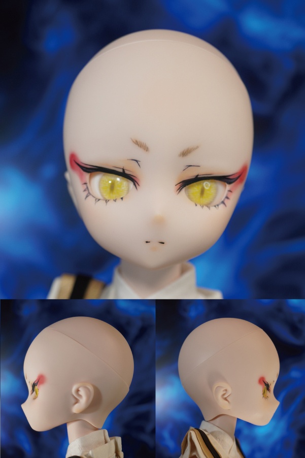 カスタムヘッド DDH-28 SW肌 ソフビ盛り+ウィッグ+小物