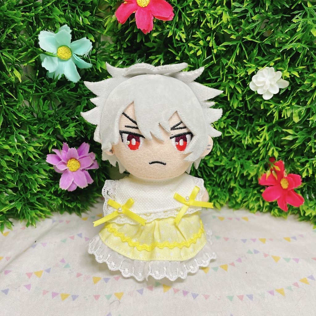 10cmぬい対応 ぬい服♡うさぎもふもふきゃっぷぱすてるわんぴーす♡