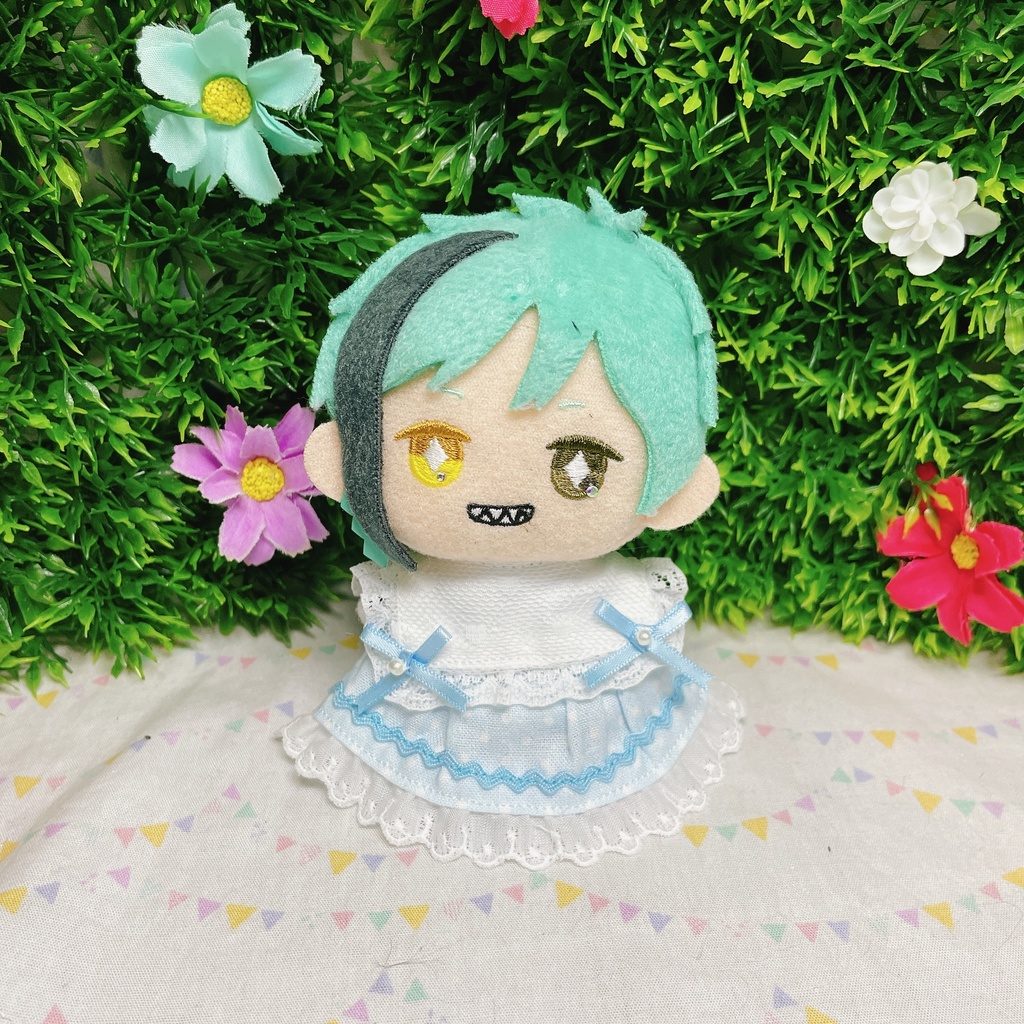 10cmぬい対応 ぬい服♡うさぎもふもふきゃっぷぱすてるわんぴーす♡