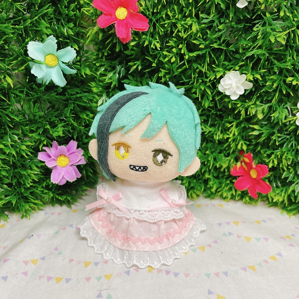 10cmぬい対応 ぬい服♡うさぎもふもふきゃっぷぱすてるわんぴーす♡