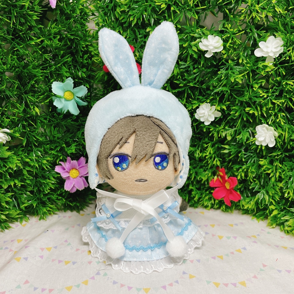 12cmぬい対応 ぬい服♡もふもふきゃっぷぱすてるわんぴーす♡