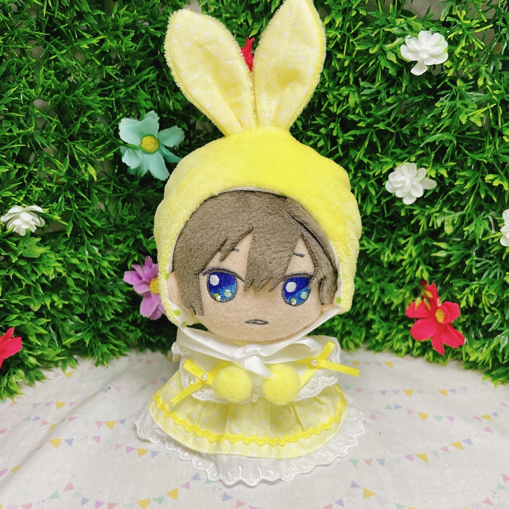 12cmぬい対応 ぬい服♡もふもふきゃっぷぱすてるわんぴーす♡