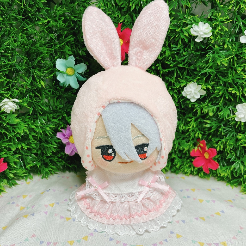 12cmぬい対応 ぬい服♡もふもふきゃっぷぱすてるわんぴーす♡