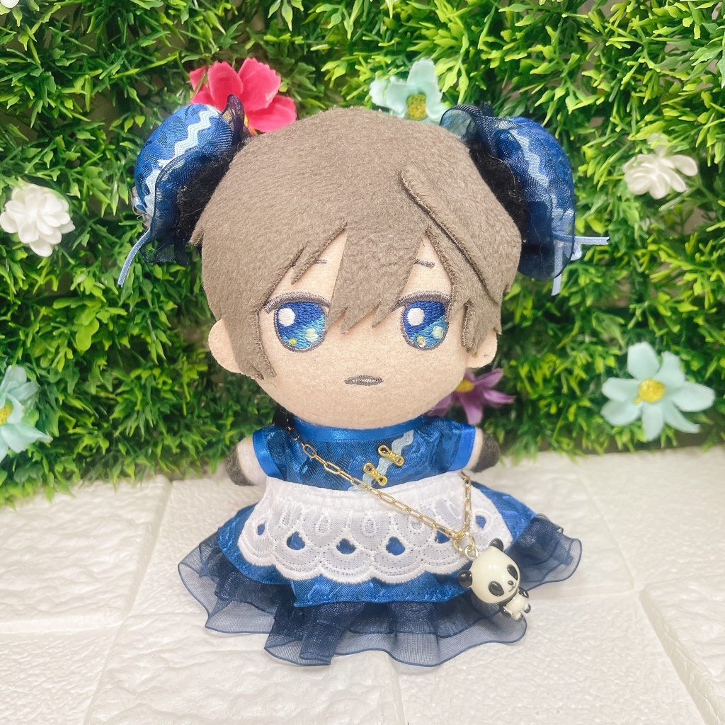 12cm ぬい服 🐼ぱんだチャイナメイド🐼ブルー