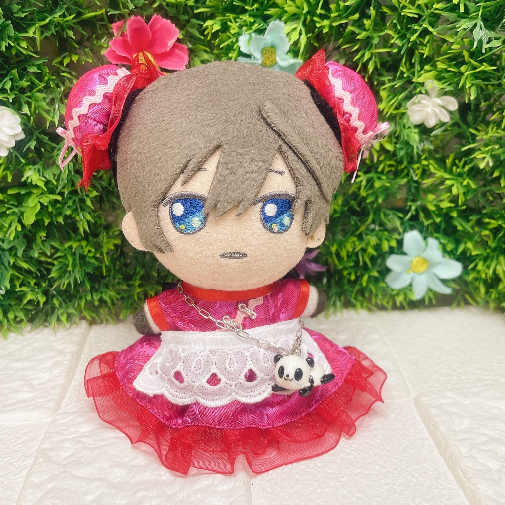 12cm ぬい服 🐼ぱんだチャイナメイド🐼ピンク