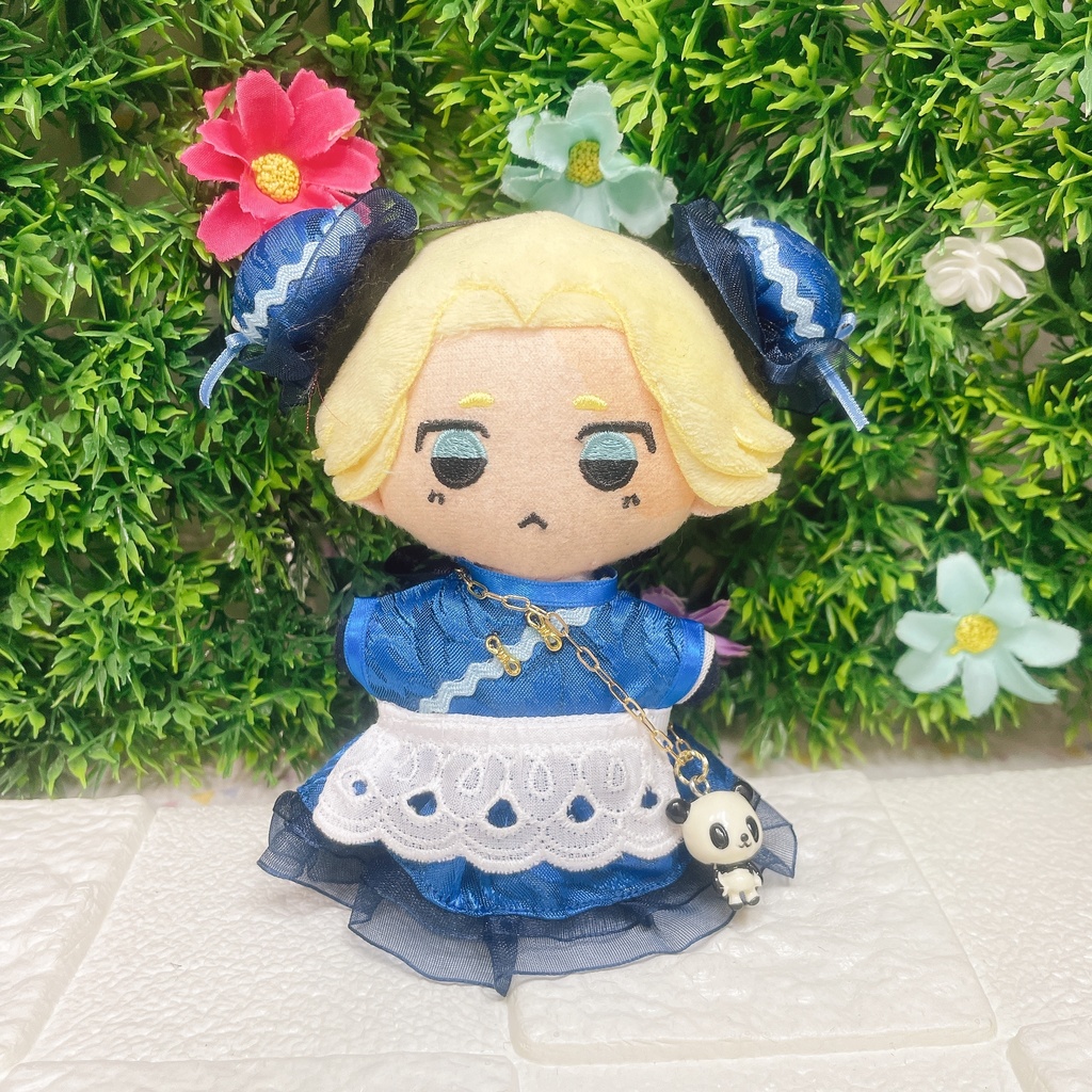 10cm ぬい服 🐼ぱんだチャイナメイド🐼ブルー