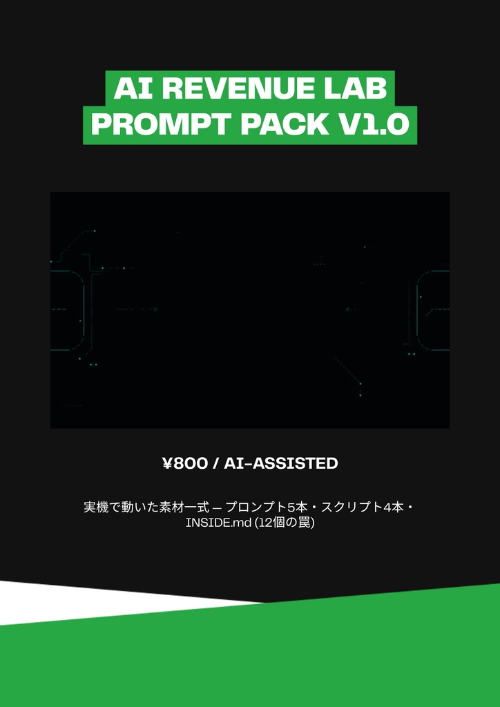 AI Revenue Lab — プロンプト & セットアップパック v1.0