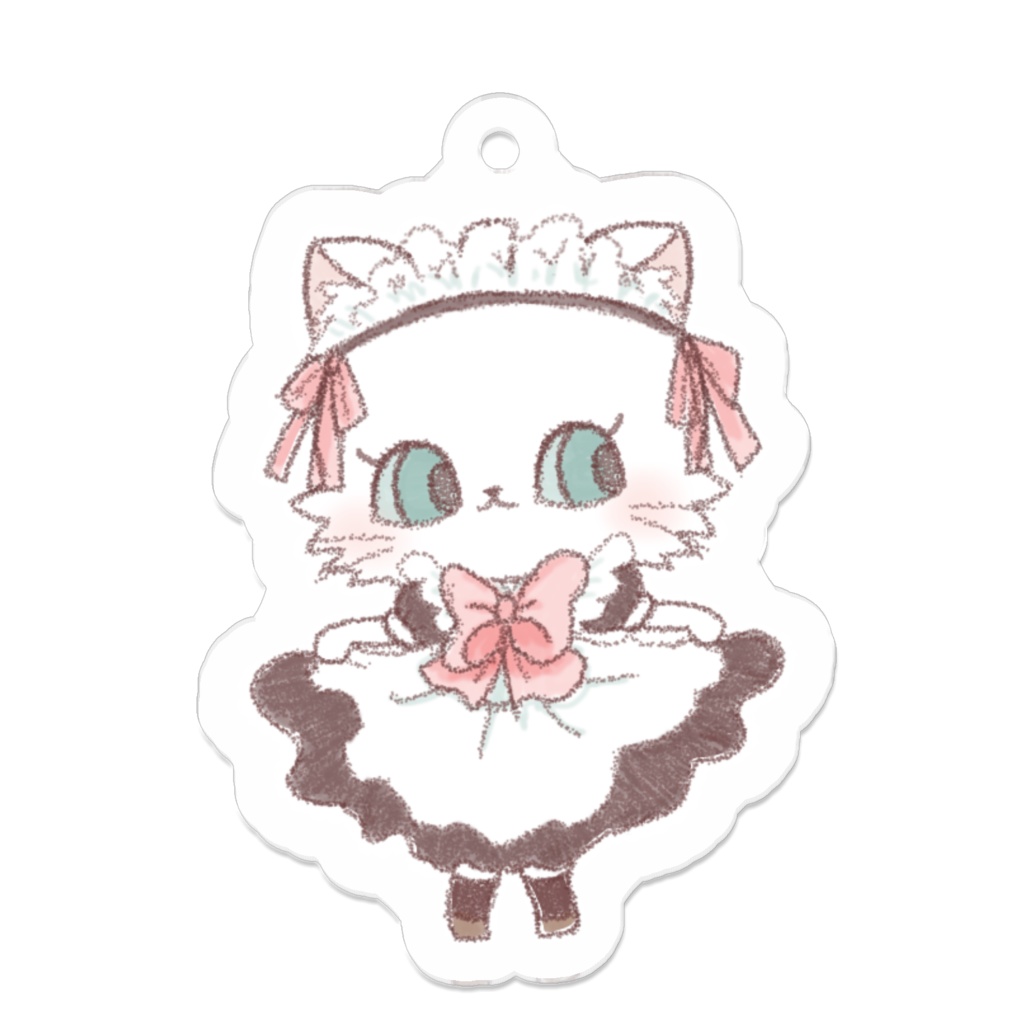 白猫メイド アクキー