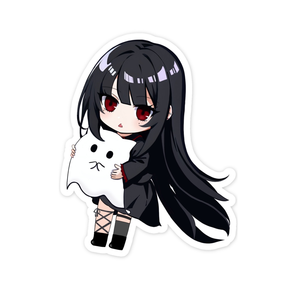 白雪。ミニキャラ スマホステッカー