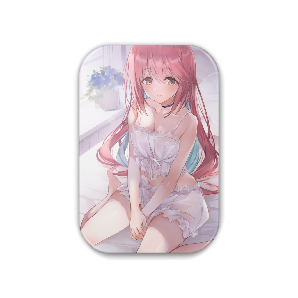 兎十碼一花 1周年記念缶バッジ